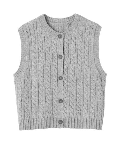 無印良品（ムジルシリョウヒン）の「婦人　アンデスウールを使ったベスト（ベスト・レディース・ブラウン/チャコールグレー/グレー・S/XL/L/M）」の8枚目の写真