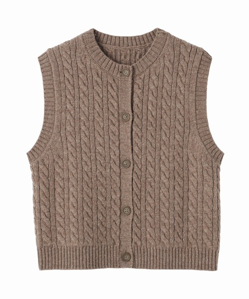 無印良品（ムジルシリョウヒン）の「婦人　アンデスウールを使ったベスト（ベスト・レディース・ブラウン/チャコールグレー/グレー・S/XL/L/M）」の14枚目の写真