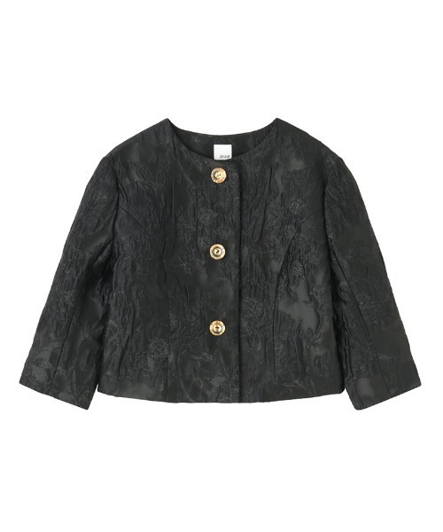 JENNE（ジェンヌ）の「ジャガードクラシカルジャケット（その他アウター・レディース・ブラック/アイボリー・MEDIUM/SMALL/LARGE）」の12枚目の写真