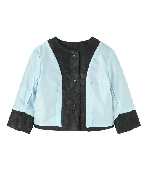 JENNE（ジェンヌ）の「ジャガードクラシカルジャケット（その他アウター・レディース・ブラック/アイボリー・MEDIUM/SMALL/LARGE）」の14枚目の写真