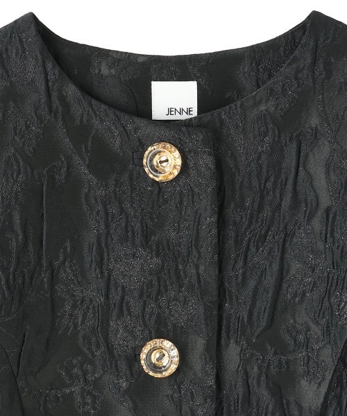 JENNE（ジェンヌ）の「ジャガードクラシカルジャケット（その他アウター・レディース・ブラック/アイボリー・MEDIUM/SMALL/LARGE）」の15枚目の写真