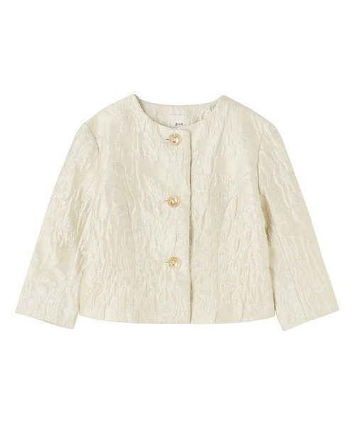 JENNE（ジェンヌ）の「ジャガードクラシカルジャケット（その他アウター・レディース・ブラック/アイボリー・MEDIUM/SMALL/LARGE）」の18枚目の写真