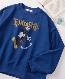 【71】【Disney/ディズニー】ミッキーマウス/スティッチ/チップ&デール サガラ刺繍 裏起毛 スウェット