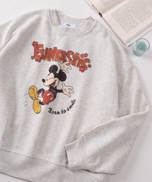 Disney（ディズニー）の「【71】【Disney/ディズニー】ミッキーマウス／スティッチ／チップ＆デール サガラ刺繍 裏起毛 スウェット（スウェット）」