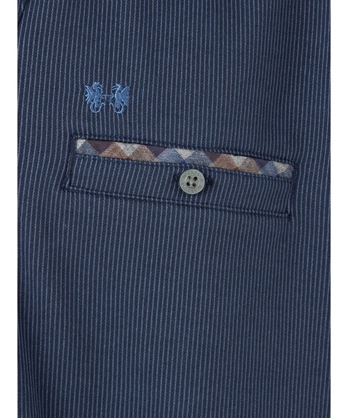 McGREGOR(マックレガー)の「ストライプ長袖ポロ(ポロシャツ・メンズ・ワイン/ナチュラル/ネイビー・M/L/XL)」の7枚目の写真
