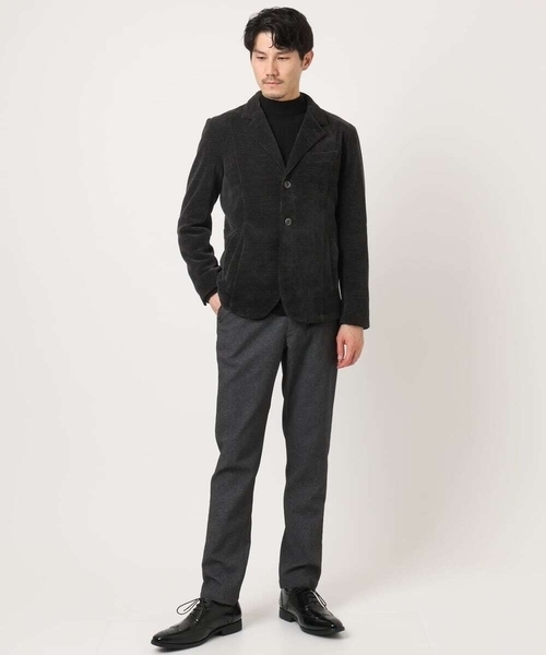 MK MICHEL KLEIN HOMME （エムケーミッシェルクランオム）の「【大人の艶感/４サイズ展開/ストレッチ】ワッフルモールコンバーチブルジャケット（テーラードジャケット・メンズ・チャコールグレー/ブラック・48/46）」の15枚目の写真