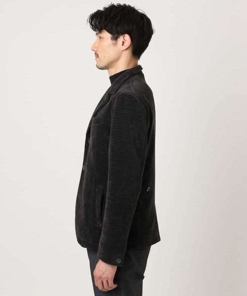 MK MICHEL KLEIN HOMME （エムケーミッシェルクランオム）の「【大人の艶感/４サイズ展開/ストレッチ】ワッフルモールコンバーチブルジャケット（テーラードジャケット・メンズ・チャコールグレー/ブラック・48/46）」の18枚目の写真
