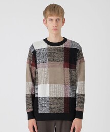 BLACK LABEL CRESTBRIDGE | テクスチャーミックスクレストブリッジチェックニット(ニット/セーター)