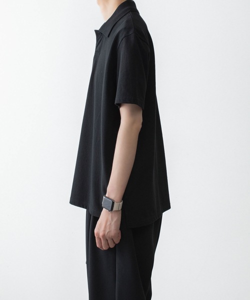 ATTACHMENT（アタッチメント）の「ソフトピケ S/S ポロ / SOFT PIQUE S/S POLO（ポロシャツ・メンズ・グレー/ライトオレンジ系/ブラック・3/2/1/4）」の6枚目の写真