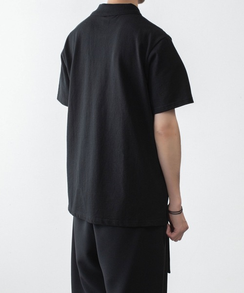 ATTACHMENT（アタッチメント）の「ソフトピケ S/S ポロ / SOFT PIQUE S/S POLO（ポロシャツ・メンズ・グレー/ライトオレンジ系/ブラック・3/2/1/4）」の7枚目の写真