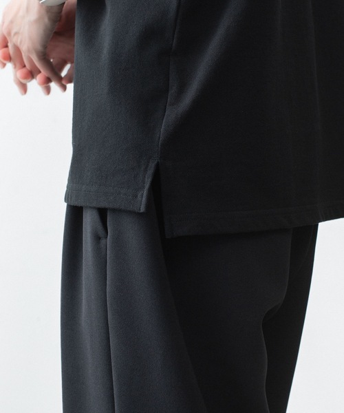 ATTACHMENT（アタッチメント）の「ソフトピケ S/S ポロ / SOFT PIQUE S/S POLO（ポロシャツ・メンズ・グレー/ライトオレンジ系/ブラック・3/2/1/4）」の10枚目の写真