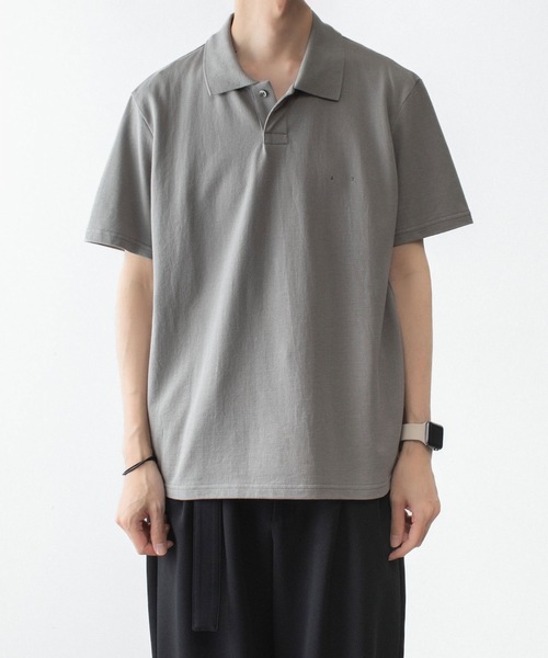 ATTACHMENT（アタッチメント）の「ソフトピケ S/S ポロ / SOFT PIQUE S/S POLO（ポロシャツ・メンズ・グレー/ライトオレンジ系/ブラック・3/2/1/4）」の12枚目の写真