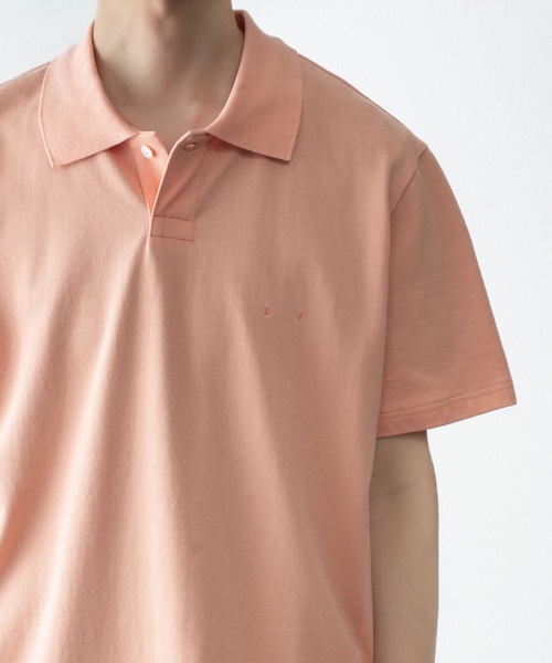 ATTACHMENT（アタッチメント）の「ソフトピケ S/S ポロ / SOFT PIQUE S/S POLO（ポロシャツ・メンズ・グレー/ライトオレンジ系/ブラック・3/2/1/4）」の22枚目の写真