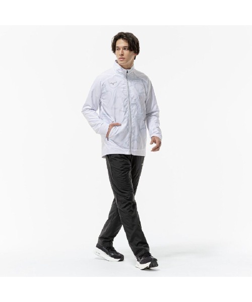 MIZUNO(ミズノ )の「ミズノ ブレスサーモウォーマージャケット(ジャージ・メンズ・ホワイト/パープル・M/L/LL)」の6枚目の写真