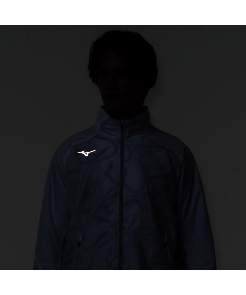 MIZUNO(ミズノ )の「ミズノ ブレスサーモウォーマージャケット(ジャージ・メンズ・ホワイト/パープル・M/L/LL)」の11枚目の写真