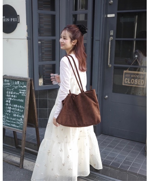 JUMELLE（ジュメロ）の「ティアードキャミドレス（ワンピース・レディース・ブラック/ベージュ・FREE）」の10枚目の写真