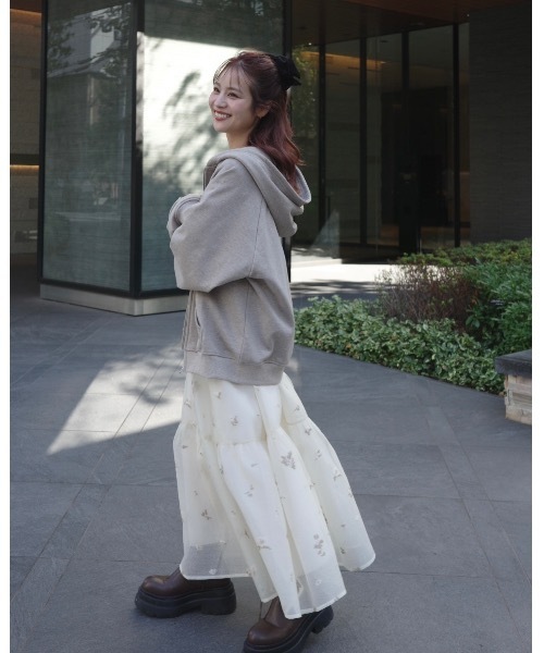 JUMELLE（ジュメロ）の「ティアードキャミドレス（ワンピース・レディース・ブラック/ベージュ・FREE）」の19枚目の写真