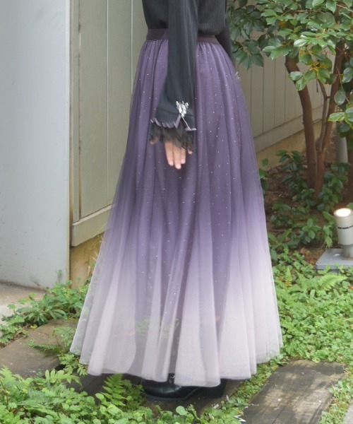 axes femme(アクシーズファム)の「チュールラメスカート(スカート・レディース・パープル/ネイビー/ブラック・FREE)」の15枚目の写真