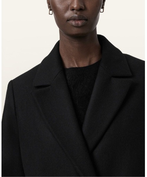 ALLSAINTS(オールセインツ)の「NELLIE DOUBLE BREASTED COAT | NELLIE ダブル ブレスト コート(チェスターコート・レディース・ブラック・4/6/8/10)」の5枚目の写真