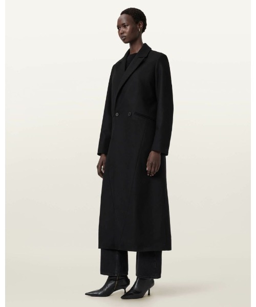 ALLSAINTS(オールセインツ)の「NELLIE DOUBLE BREASTED COAT | NELLIE ダブル ブレスト コート(チェスターコート・レディース・ブラック・4/6/8/10)」の8枚目の写真