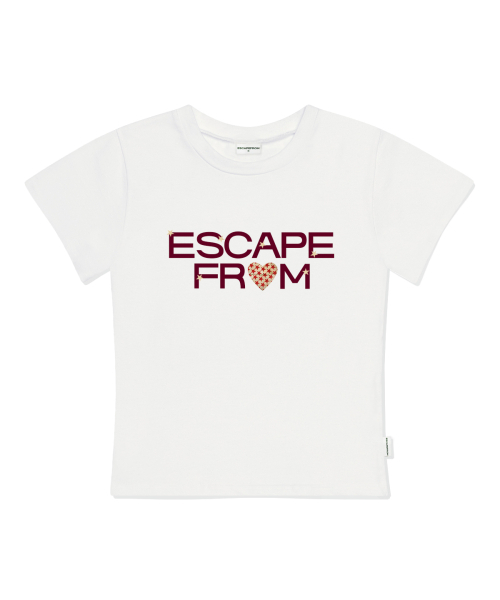 ESCAPEFROM(エスケープフロム)の「フロムハートプリントスリムフィット半袖Tシャツアイボリー(Tシャツ/カットソー・レディース・その他・MEDIUM)」の2枚目の写真