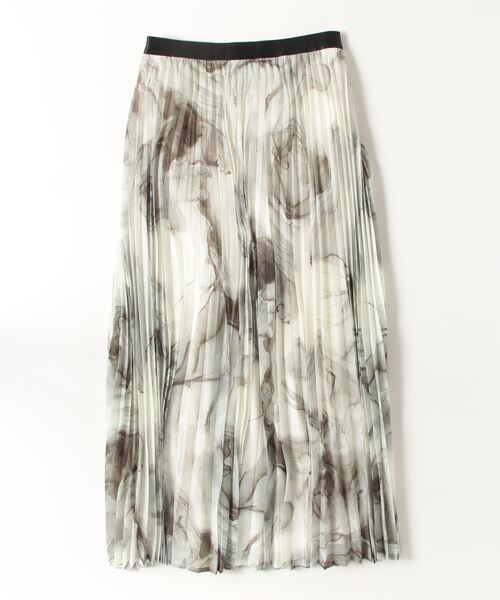 casane（カサネ）の「CASANE（カサネ）Marble paint pleated skirt（スカート・レディース・アイボリー/イエロー・F）」の3枚目の写真