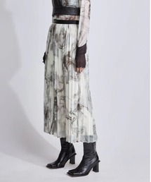 casane（カサネ）の「CASANE（カサネ）Marble paint pleated skirt（スカート）」