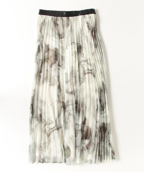 casane（カサネ）の「CASANE（カサネ）Marble paint pleated skirt（スカート・レディース・アイボリー/イエロー・F）」の6枚目の写真