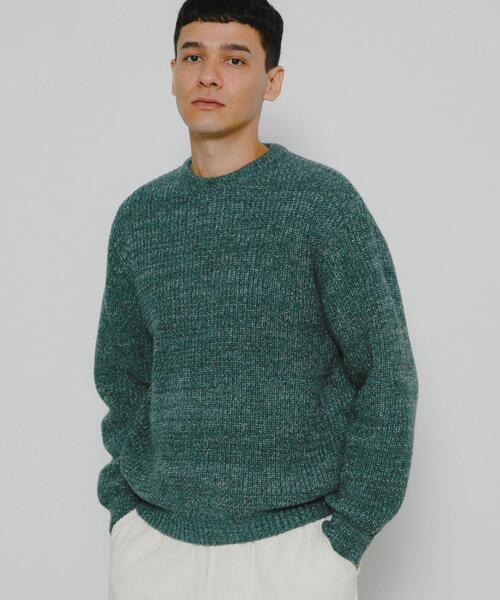 URBAN RESEARCH Sonny Label（アーバンリサーチサニーレーベル）の「ミックスカラーニットプルオーバー（ニット/セーター・メンズ・ピンク系その他/カーキ/ブラウン系その他/グリーン系その他・MEDIUM/LARGE）」の3枚目の写真