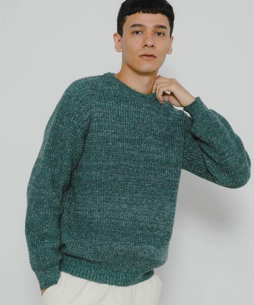 URBAN RESEARCH Sonny Label（アーバンリサーチサニーレーベル）の「ミックスカラーニットプルオーバー（ニット/セーター・メンズ・ピンク系その他/カーキ/ブラウン系その他/グリーン系その他・MEDIUM/LARGE）」の13枚目の写真