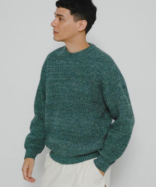 URBAN RESEARCH Sonny Label（アーバンリサーチサニーレーベル）の「ミックスカラーニットプルオーバー（ニット/セーター・メンズ・ピンク系その他/カーキ/ブラウン系その他/グリーン系その他・MEDIUM/LARGE）」の14枚目の写真