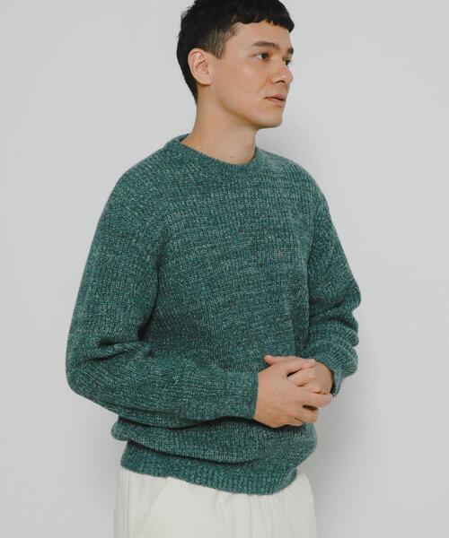 URBAN RESEARCH Sonny Label（アーバンリサーチサニーレーベル）の「ミックスカラーニットプルオーバー（ニット/セーター・メンズ・ピンク系その他/カーキ/ブラウン系その他/グリーン系その他・MEDIUM/LARGE）」の16枚目の写真