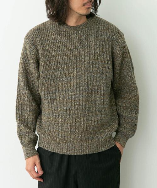 URBAN RESEARCH Sonny Label（アーバンリサーチサニーレーベル）の「ミックスカラーニットプルオーバー（ニット/セーター・メンズ・ピンク系その他/カーキ/ブラウン系その他/グリーン系その他・MEDIUM/LARGE）」の9枚目の写真