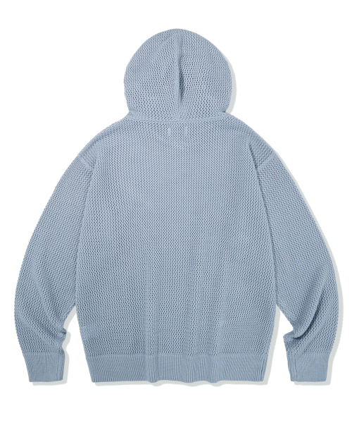 F.ILLUMINATE(フィルミネイト)の「シンボルメッシュフードニット-ブルー(ニット/セーター・レディース・その他・MEDIUM/LARGE/SMALL)」の2枚目の写真