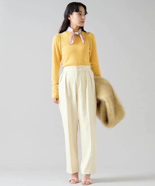 Tiara(ティアラ)の「2タックパンツ(その他パンツ・レディース・イエロー/ベージュ/ブラック・2/3/4)」の10枚目の写真