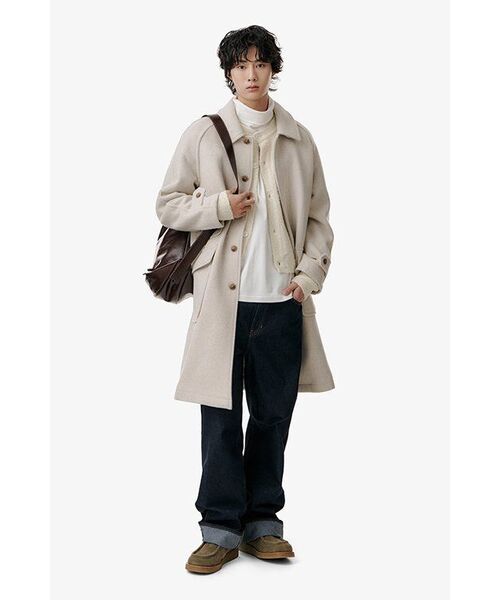 MUSINSA STANDARD（ムシンサスタンダード）の「リラックスドタートルネック長袖Tシャツ[クリーム]（Tシャツ/カットソー・メンズ・その他・SMALL/MEDIUM/LARGE/X-LARGE/XX-LARGE/XXX-LARGE）」の11枚目の写真