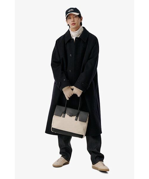 MUSINSA STANDARD（ムシンサスタンダード）の「リラックスドタートルネック長袖Tシャツ[クリーム]（Tシャツ/カットソー・メンズ・その他・SMALL/MEDIUM/LARGE/X-LARGE/XX-LARGE/XXX-LARGE）」の14枚目の写真