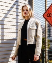 SALT AND CHOCOLATE（ソルトアンドチョコレート）の「SAC Pigment Pocket Blouson Jacket Beige 4W231D003（MA-1）」