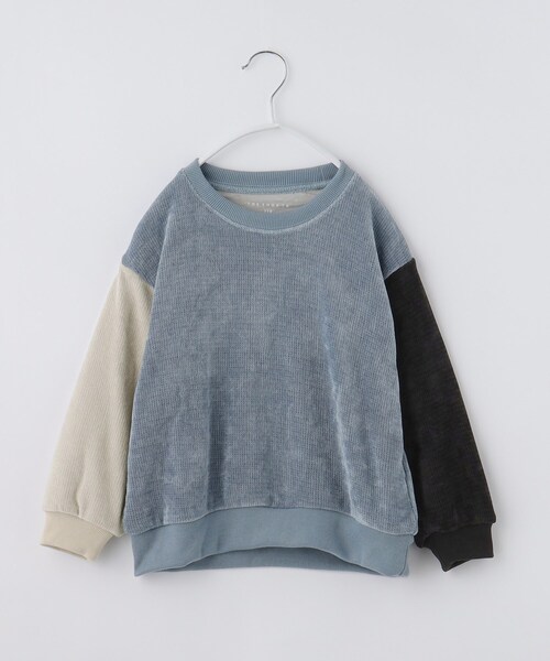 THE SHOP TK (ザ ショップ ティーケー )の「【110-160】ベロアモールプルオーバー(Tシャツ/カットソー・キッズ・ブルー系9/アイボリー系4/ブラック系4・11/12/13/14/15 /16)」の3枚目の写真