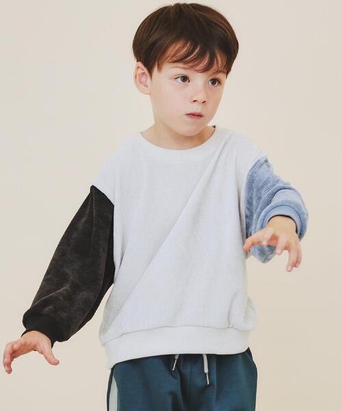 THE SHOP TK (ザ ショップ ティーケー )の「【110-160】ベロアモールプルオーバー(Tシャツ/カットソー・キッズ・ブルー系9/アイボリー系4/ブラック系4・11/12/13/14/15 /16)」の5枚目の写真