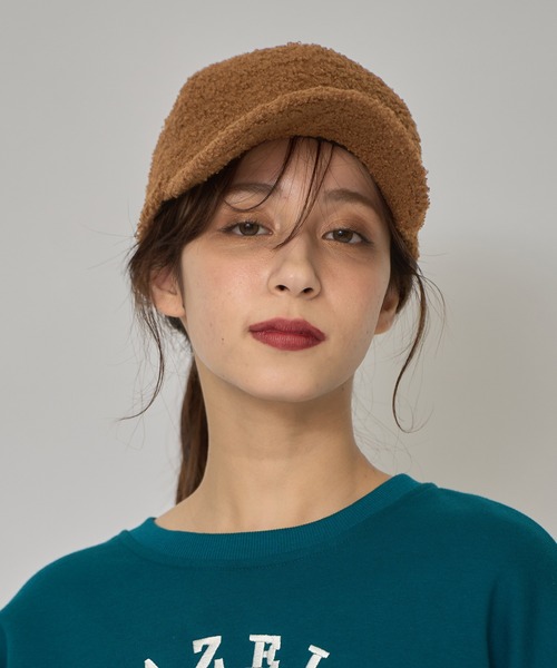 REDYAZEL（レディアゼル）の「プードルボアキャップ（キャスケット・レディース・ブラック/ブラウン/オフホワイト・FREE）」の3枚目の写真