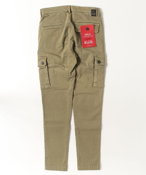 REPLAY(リプレイ)の「JAAN ハイパーフレックス X.L.I.T.E. チノカーゴパンツ(デニムパンツ・メンズ・ライトオリーブ・W28xL30/W29xL30/W30xL30/W31xL30/W32xL30/W33xL30/W34xL30/W30xL32/W33xL32)」の2枚目の写真