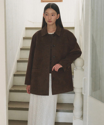 LINGSEOUL（リングソウル）の「oversized suede half coat-brown（その他アウター）」