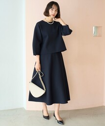 【セレモニー】BEAUTY FORM KNIT フレアスカート セットアップ