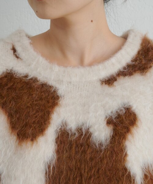 CIAOPANIC TYPY(チャオパニックティピー)の「【主役級】ニュアンス柄シャギーニット(ニット/セーター・レディース・アイボリー/サックスブルー/チャコールグレー・ONE SIZE)」の10枚目の写真
