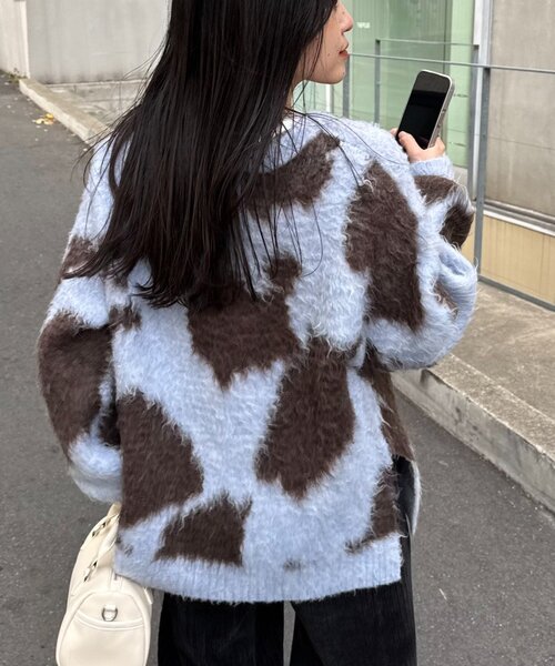 CIAOPANIC TYPY(チャオパニックティピー)の「【主役級】ニュアンス柄シャギーニット(ニット/セーター・レディース・アイボリー/サックスブルー/チャコールグレー・ONE SIZE)」の15枚目の写真