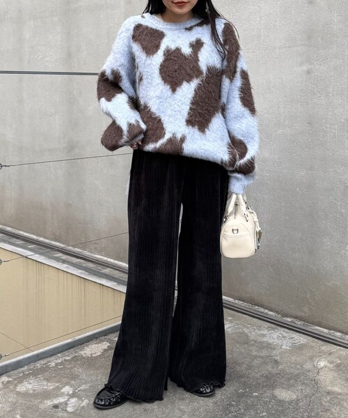 CIAOPANIC TYPY(チャオパニックティピー)の「【主役級】ニュアンス柄シャギーニット(ニット/セーター・レディース・アイボリー/サックスブルー/チャコールグレー・ONE SIZE)」の16枚目の写真