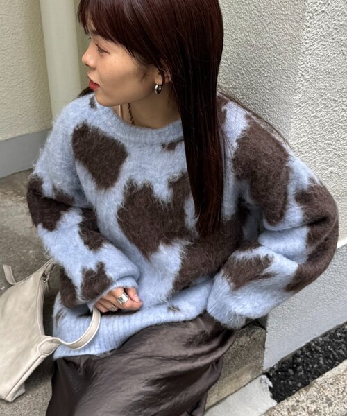 CIAOPANIC TYPY(チャオパニックティピー)の「【主役級】ニュアンス柄シャギーニット(ニット/セーター・レディース・アイボリー/サックスブルー/チャコールグレー・ONE SIZE)」の18枚目の写真