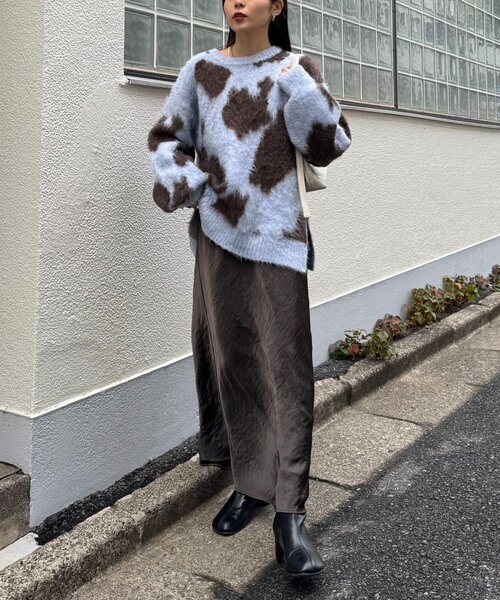 CIAOPANIC TYPY(チャオパニックティピー)の「【主役級】ニュアンス柄シャギーニット(ニット/セーター・レディース・アイボリー/サックスブルー/チャコールグレー・ONE SIZE)」の21枚目の写真