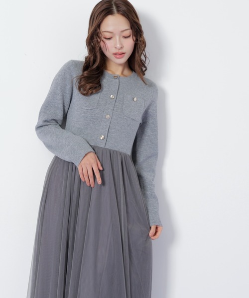 ジルバイジルスチュアート ワンピース ダブルカラーニットワンピース